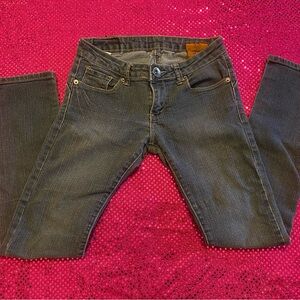 OJ dark wash ultra low rise skinny jeans 
size 27 inches